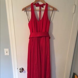 White by Vera Wang Satin Halter Dress